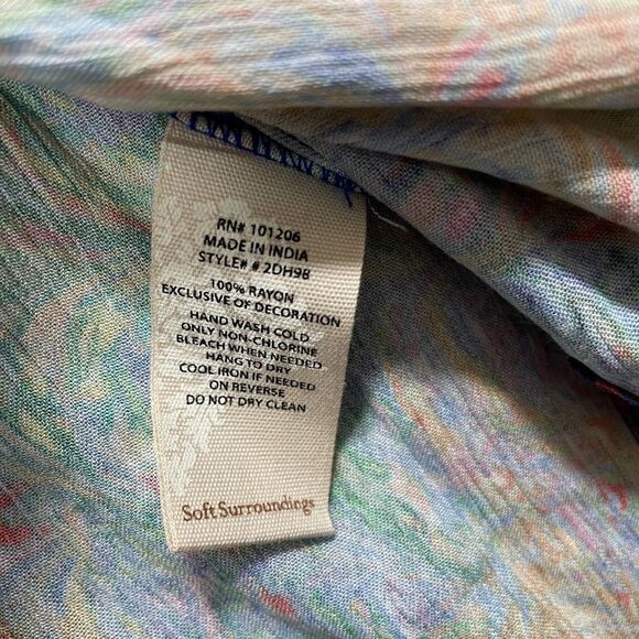 Soft Surroundings Large Ornate Open Front Cay Villa Cardi Long Duster - Picture 6 of 7